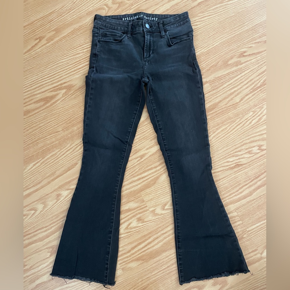 ARTICLES OF SOCIETY Black Flared Jeans